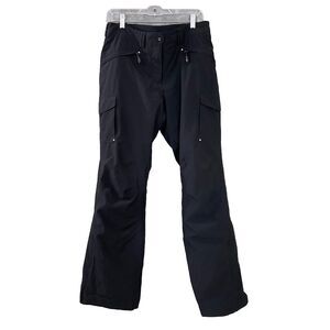 HYRA Men’s Ski Snow Pants Waterproof Men’s M black boot pocket zips snap cargo